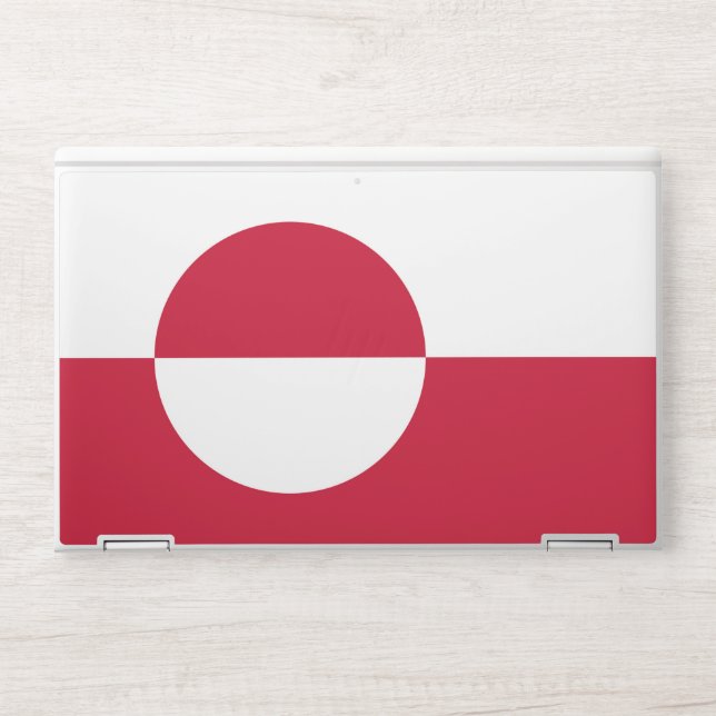 HP laptop skin with flag of Greenland (Front)