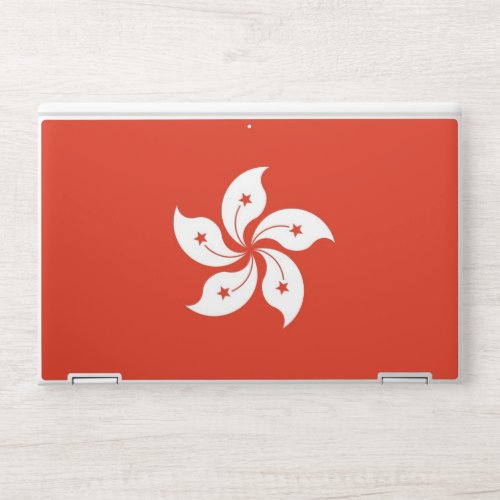 HP laptop skin with flag of Hong Kong