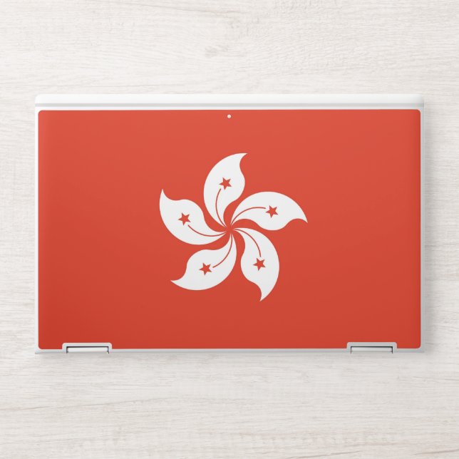 HP laptop skin with flag of Hong Kong (Front)