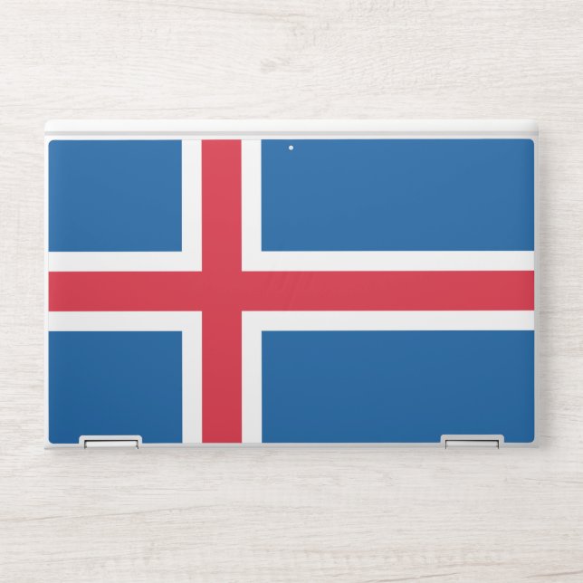 HP laptop skin with flag of Iceland (Front)