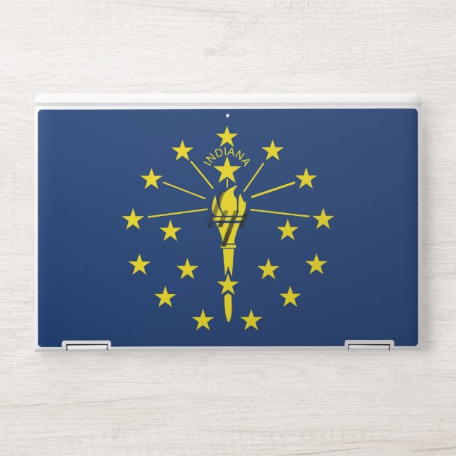 HP laptop skin with flag of Indiana, USA (Front)