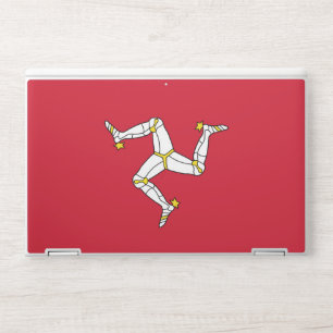 HP laptop skin with flag of Isle of Man, UK