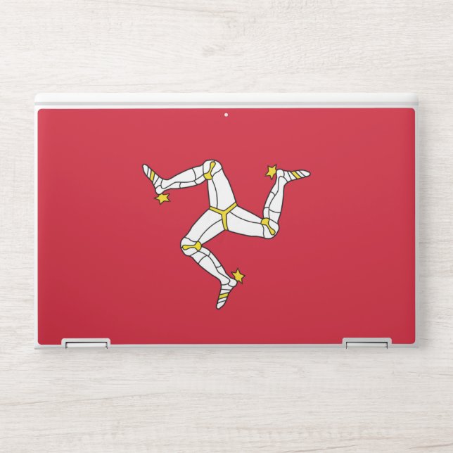HP laptop skin with flag of Isle of Man, UK (Front)