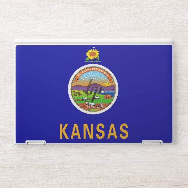 HP laptop skin with flag of Kansas, USA (Front)