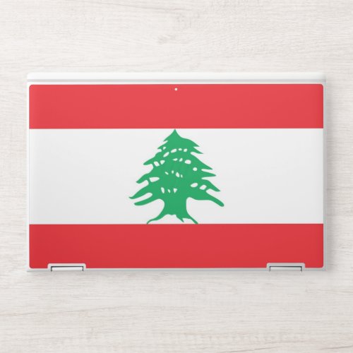 HP laptop skin with flag of Lebanon