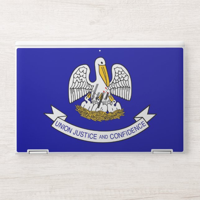 HP laptop skin with flag of Louisiana, USA (Front)