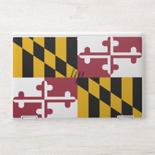 HP laptop skin with flag of Maryland USA