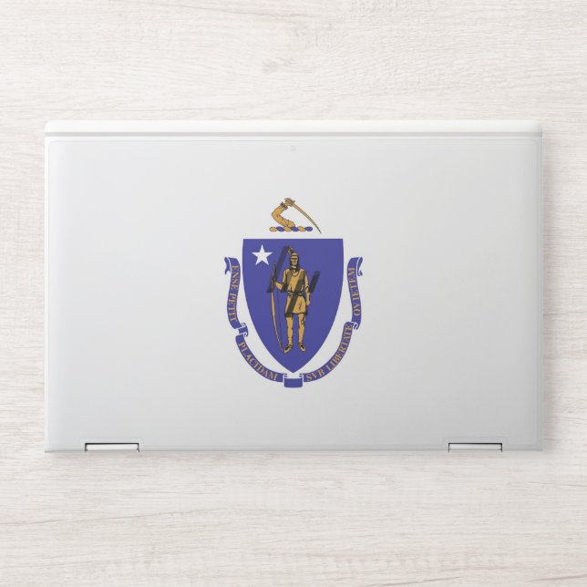 HP laptop skin with flag of Massachusetts, USA (Front)