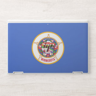 HP laptop skin with flag of Minnesota, USA