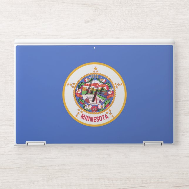 HP laptop skin with flag of Minnesota, USA (Front)
