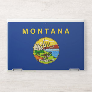 HP laptop skin with flag of Montana, USA