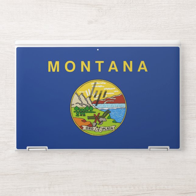 HP laptop skin with flag of Montana, USA (Front)