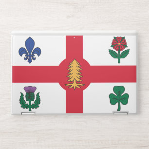 HP laptop skin with flag of Montreal, Canada