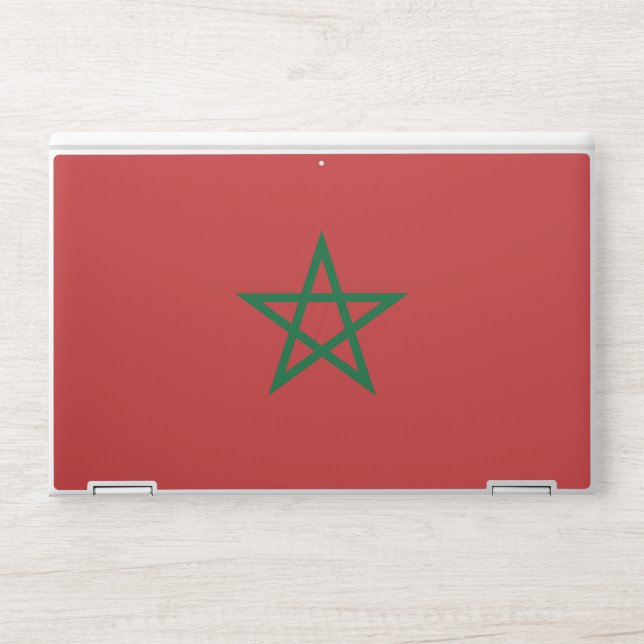 HP laptop skin with flag of Morocco (Front)