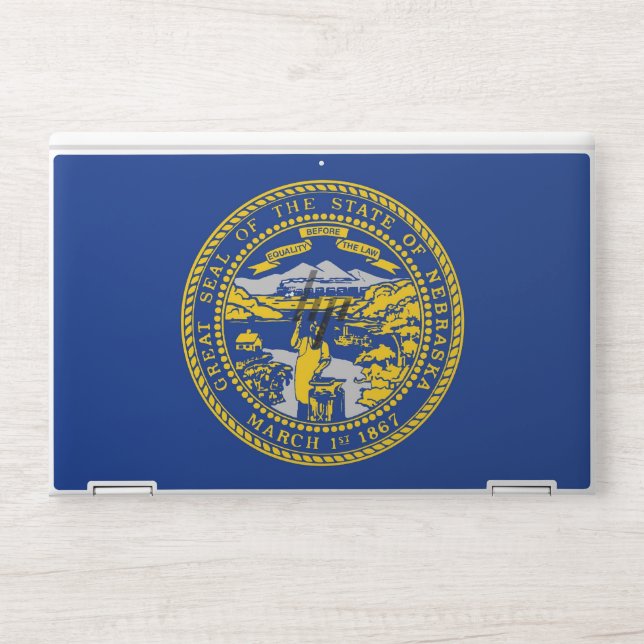 HP laptop skin with flag of Nebraska, USA (Front)