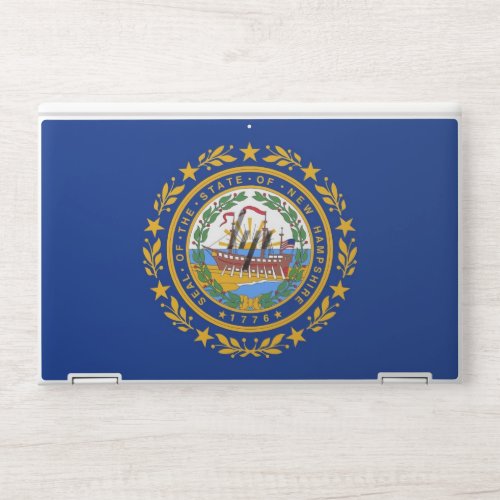 HP laptop skin with flag of New Hampshire USA