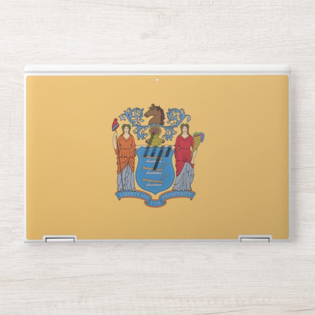 HP laptop skin with flag of New Jersey, USA (Front)