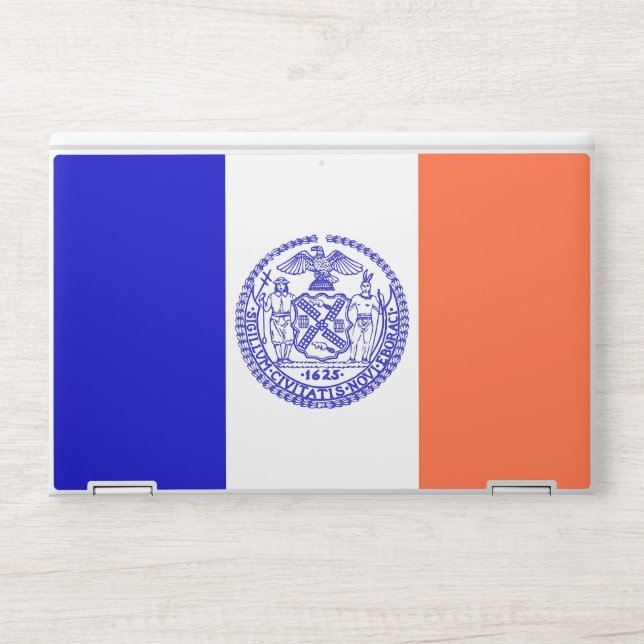 HP laptop skin with flag of New York City, USA (Front)