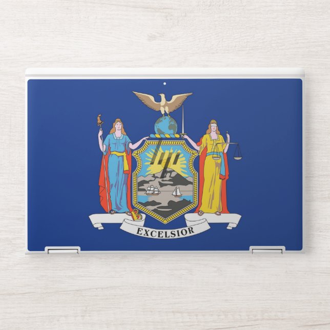 HP laptop skin with flag of New York, USA (Front)