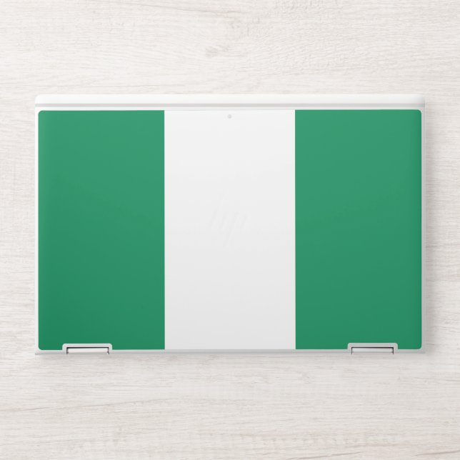 HP laptop skin with flag of Nigeria (Front)