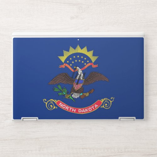 HP laptop skin with flag of North Dakota USA