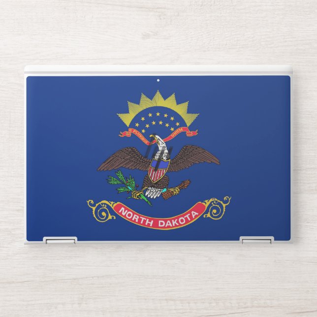 HP laptop skin with flag of North Dakota, USA (Front)