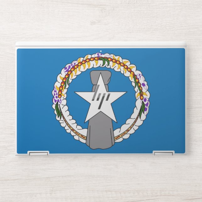 HP laptop skin with flag of Northern Mariana, USA (Front)