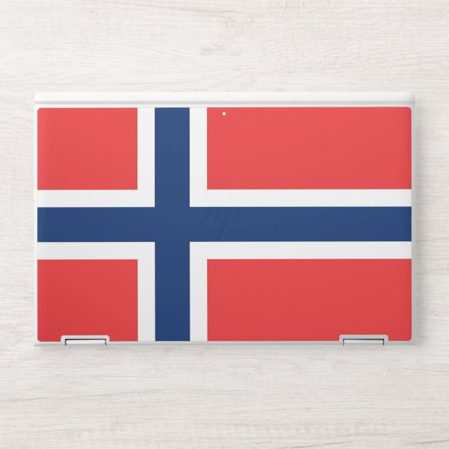 HP laptop skin with flag of Norway (Front)