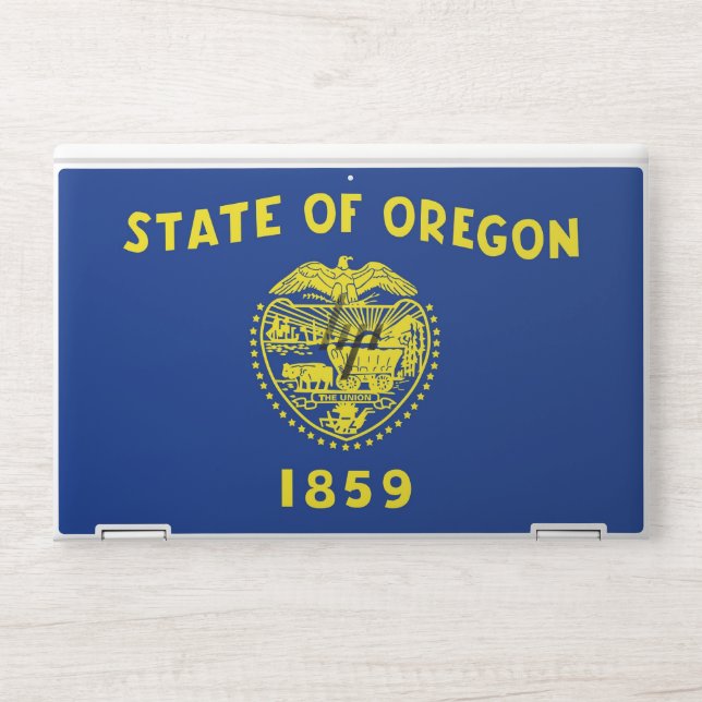 HP laptop skin with flag of Oregon, USA (Front)