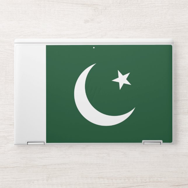 HP laptop skin with flag of Pakistan (Front)