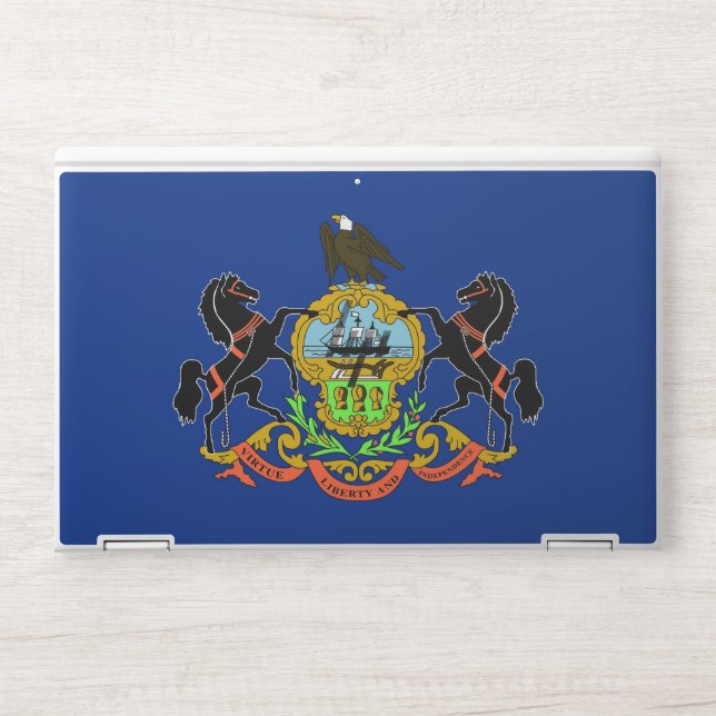 HP laptop skin with flag of Pennsylvania, USA (Front)