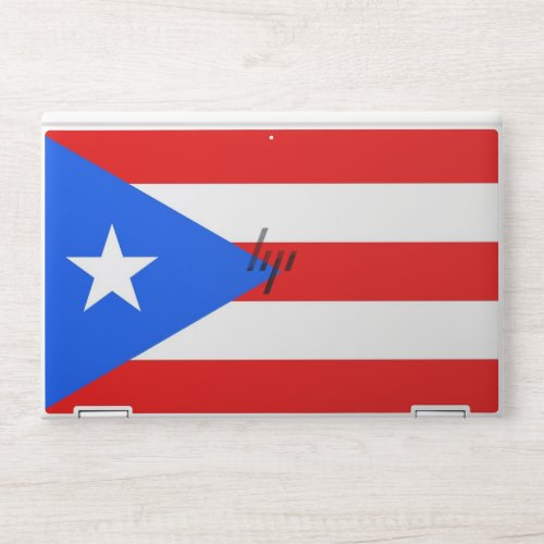 HP laptop skin with flag of Puerto Rico USA