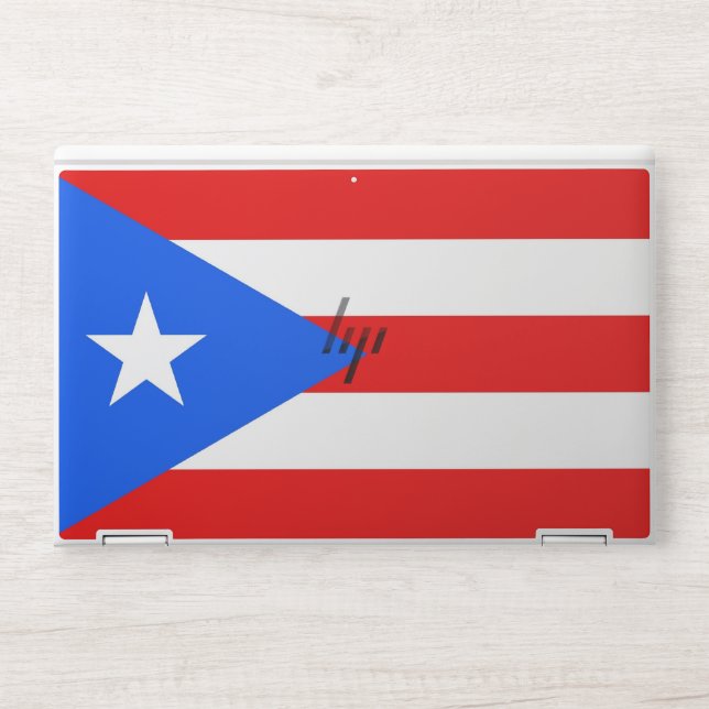 HP laptop skin with flag of Puerto Rico, USA (Front)