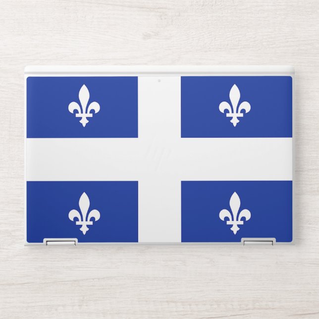 HP laptop skin with flag of Quebec, Canada (Front)