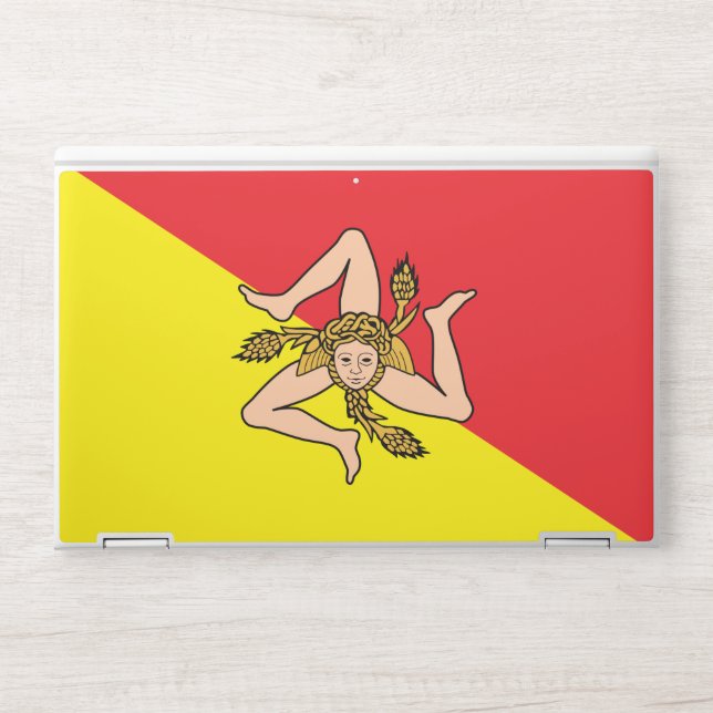 HP laptop skin with flag of Sicily, Italy (Front)