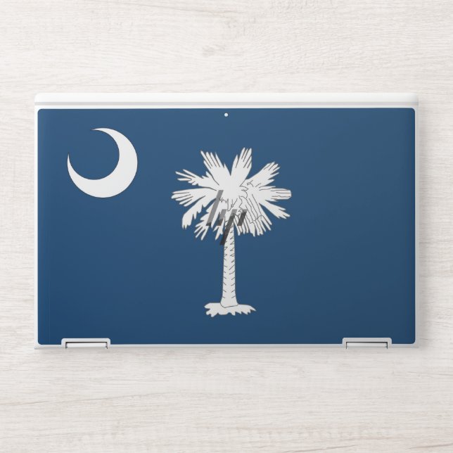 HP laptop skin with flag of South Carolina, USA (Front)