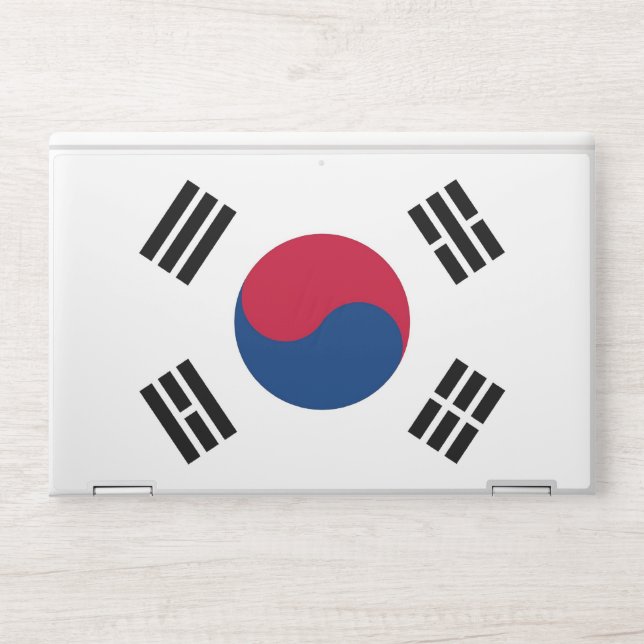 HP laptop skin with flag of South Korea (Front)