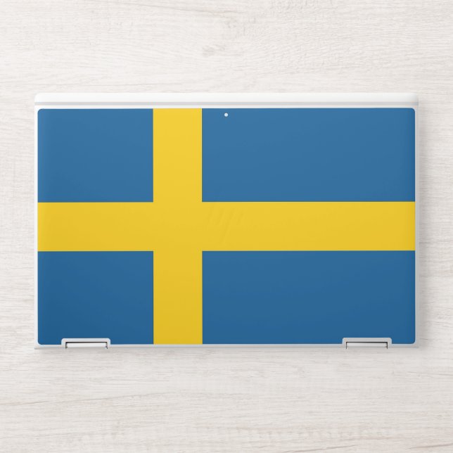 HP laptop skin with flag of Sweden (Front)