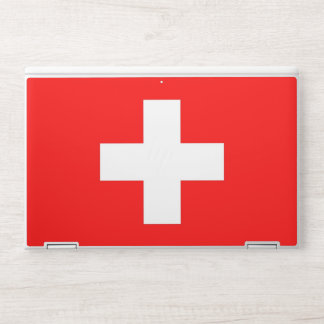 HP laptop skin with flag of Switzerland