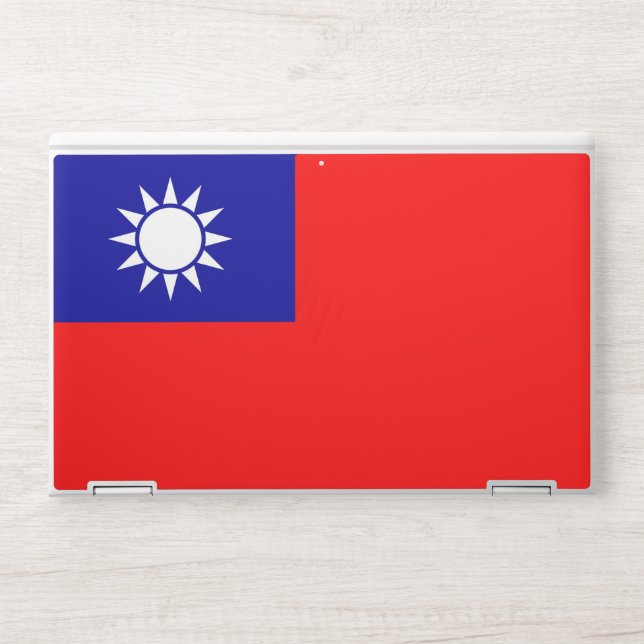HP laptop skin with flag of Taiwan (Front)