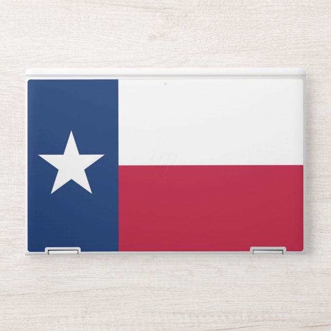 HP laptop skin with flag of Texas, USA (Front)