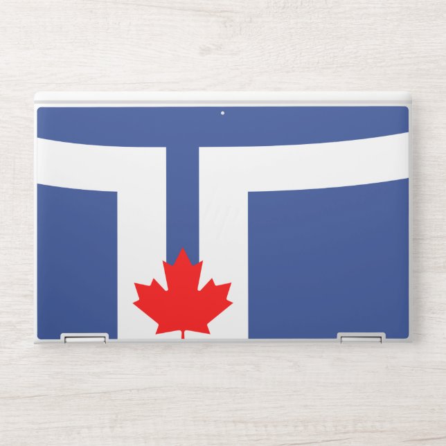 HP laptop skin with flag of Toronto, Canada (Front)