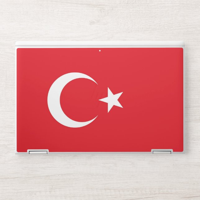 HP laptop skin with flag of Turkey (Front)