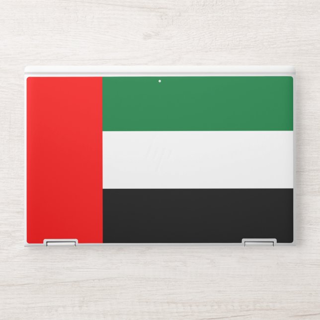 HP laptop skin with flag of UAE (Front)