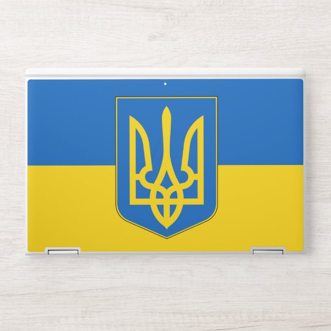 HP laptop skin with flag of Ukraine (Front)