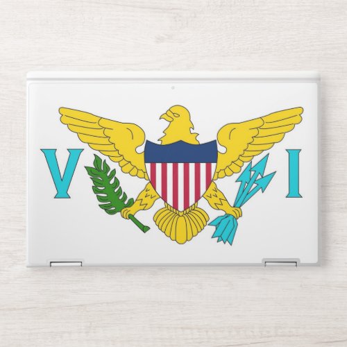 HP laptop skin with flag of Virgin Islands USA
