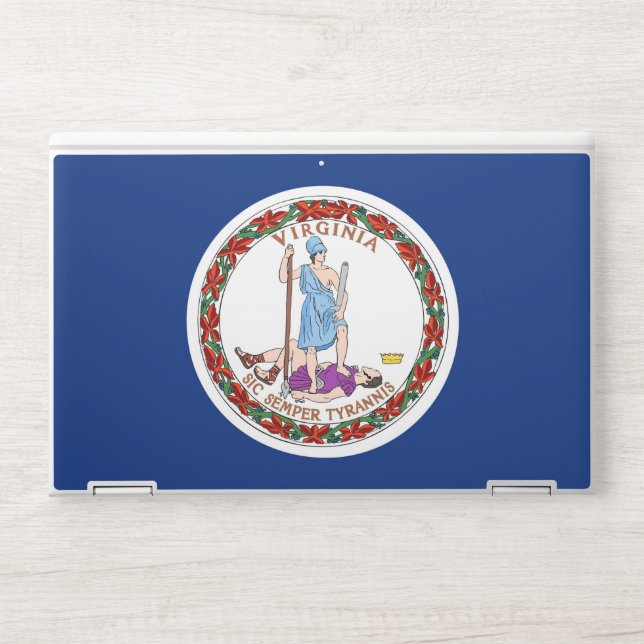 HP laptop skin with flag of Virginia, USA (Front)