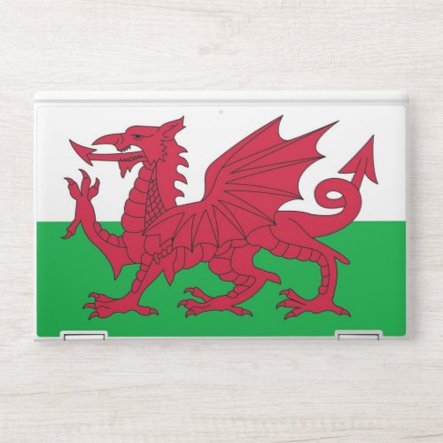 HP laptop skin with flag of Wales UK