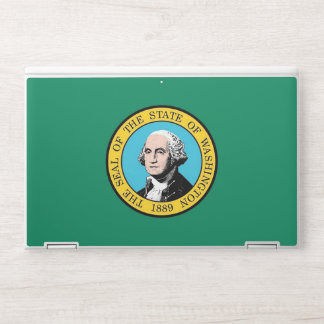 HP laptop skin with flag of Washington, USA