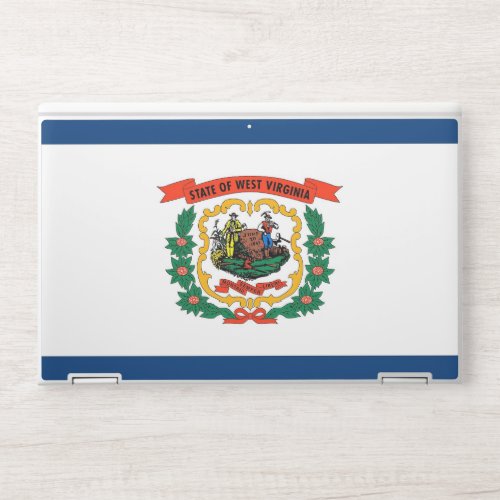 HP laptop skin with flag of West Virginia USA